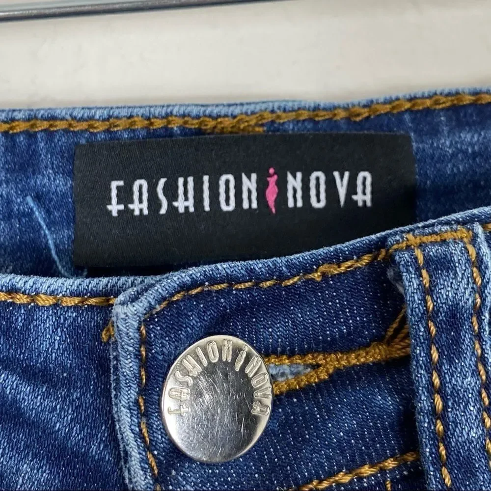 Fashion Nova Destroyed High Waisted Skinny Jeans